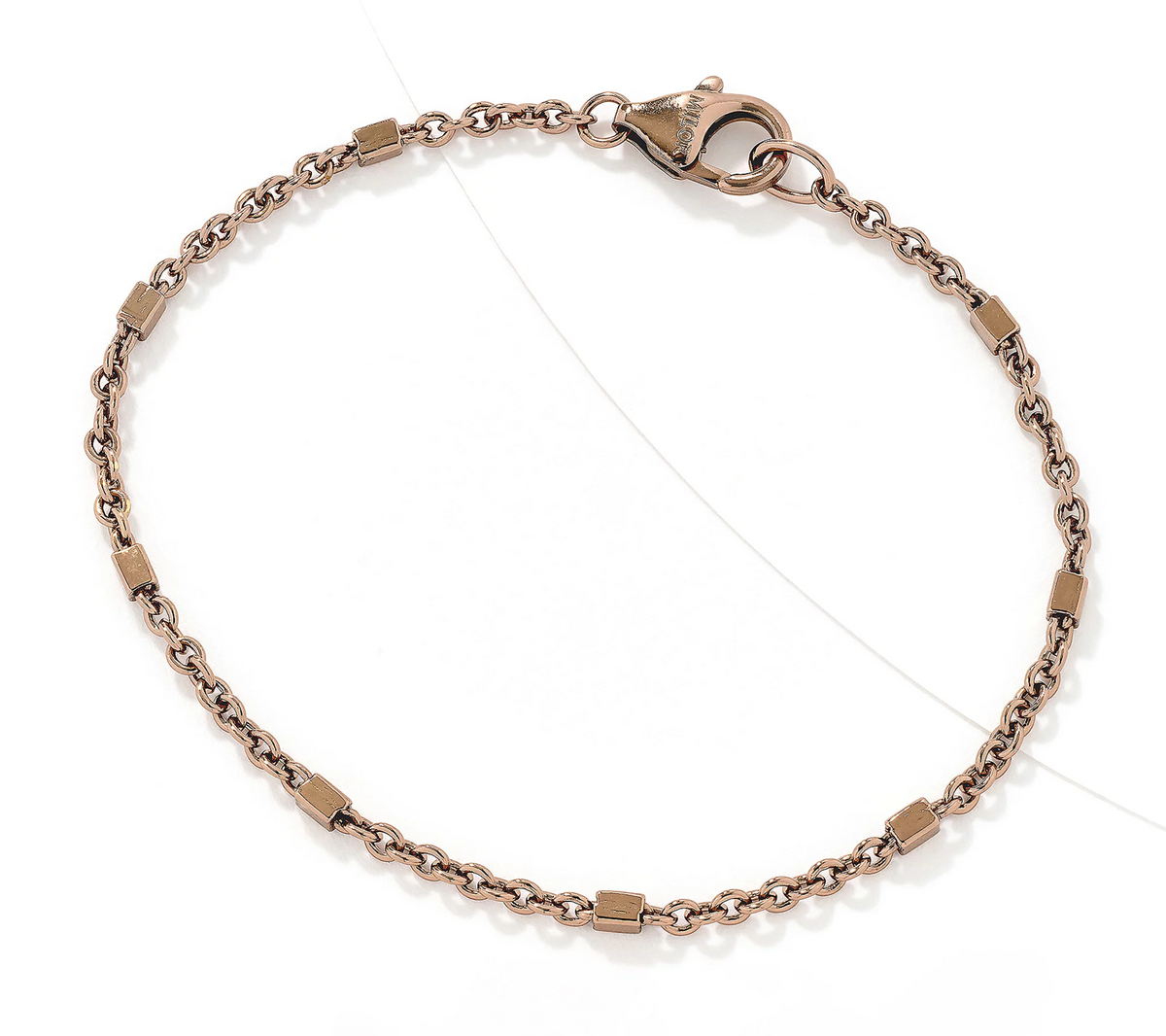 David Markstein Mocha-Plated Bronze Premiere Luxe Cube Station Bracelet Avg