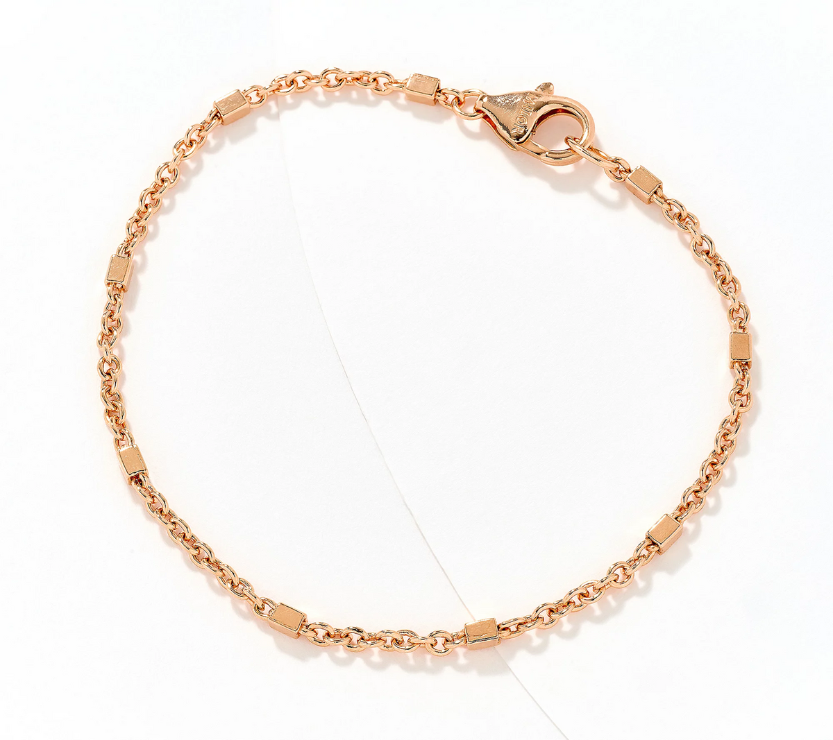 David Markstein Rhodium-Plated Bronze Premiere Luxe Cube Station Bracelet Small