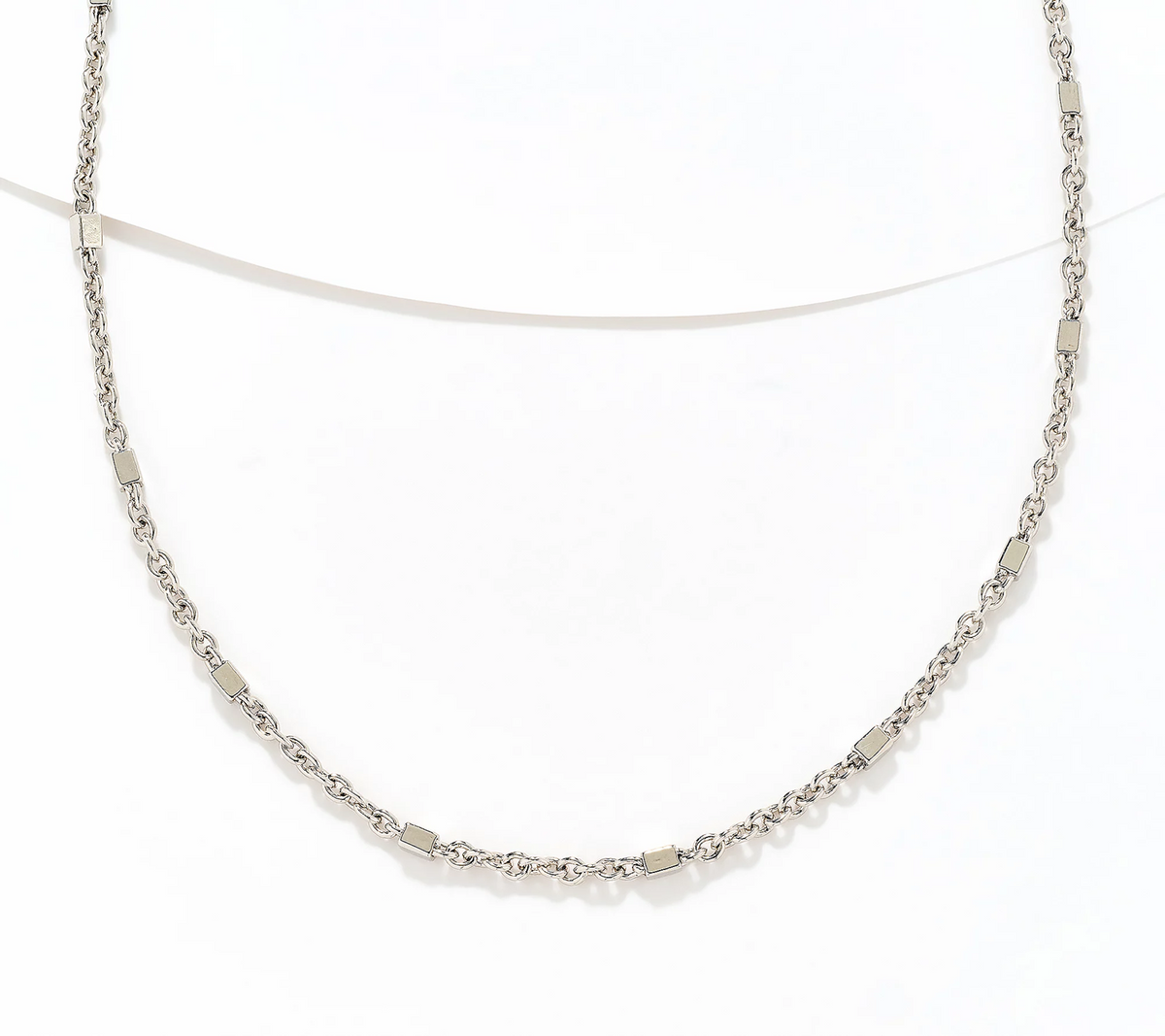 David Markstein White Bronze Premiere Luxe Cube 18" + 2" Necklace