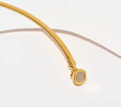 UltraFine 950 Silver Gold Tone Magnetic Closure Omega 20" Necklace
