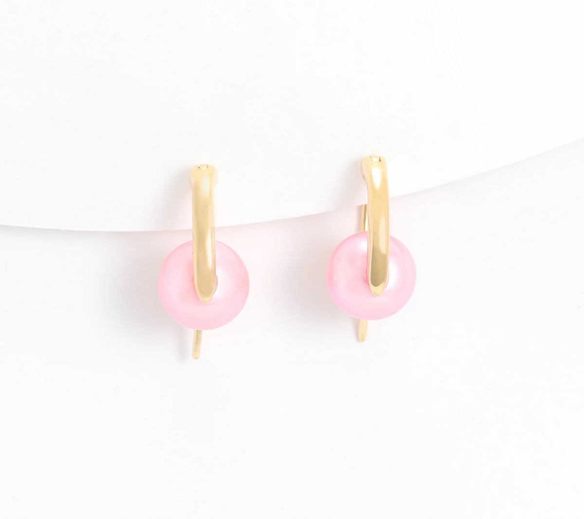 Honora Yellow Bronze Blush Pearl Earrings