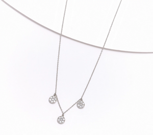 Diamonique Sterling Silver Classics Station Necklace