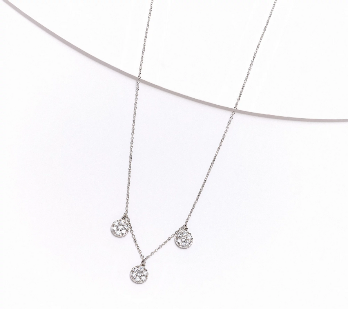 Diamonique Sterling Silver Classics Station Necklace