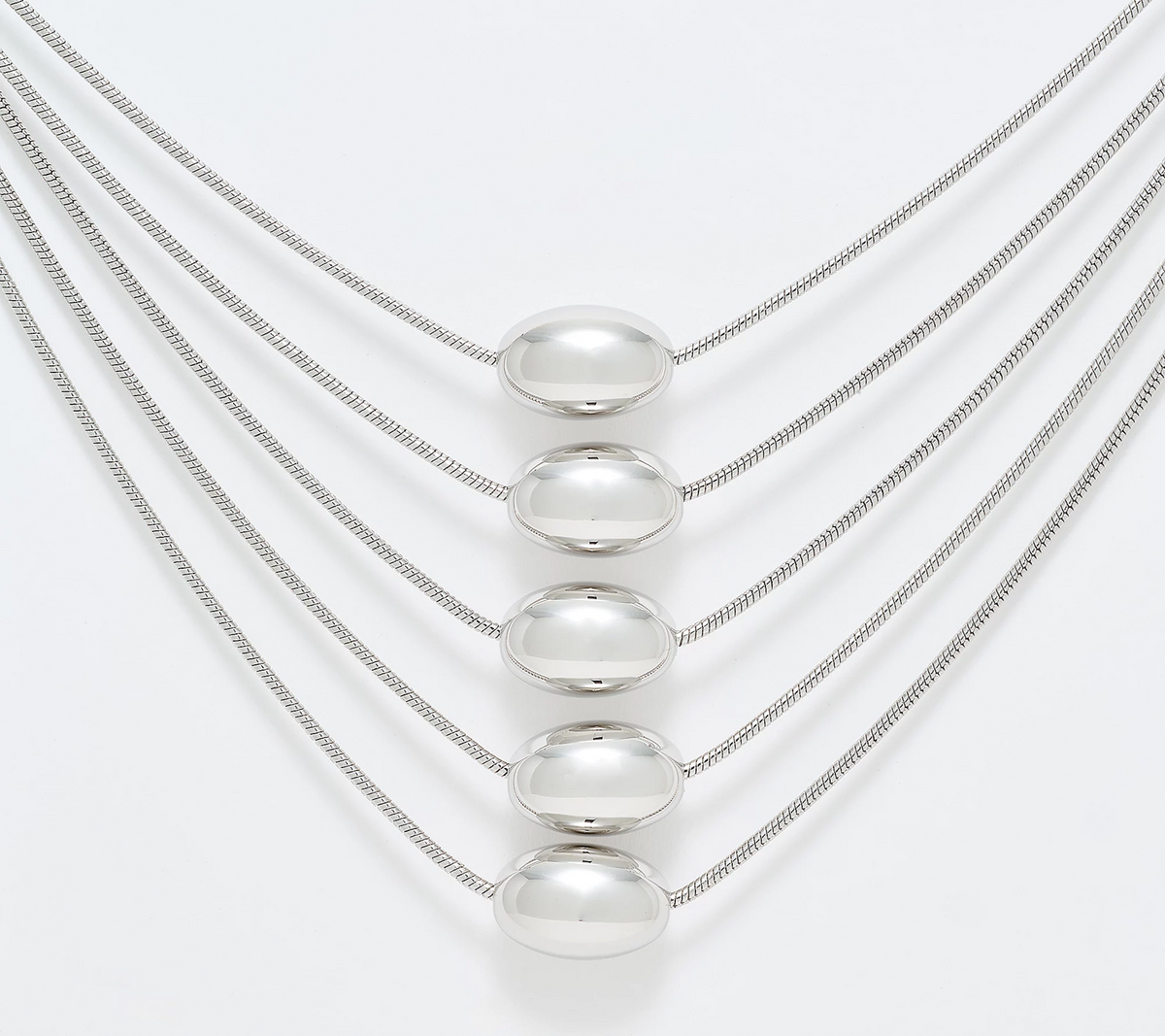 Denim & Co. Silvertone Layered Chain Necklace