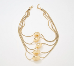 Denim & Co. Goldtone Layered Chain Necklace