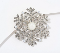 Denim & Co. Choice of Holiday "Snow Lake" Brooch