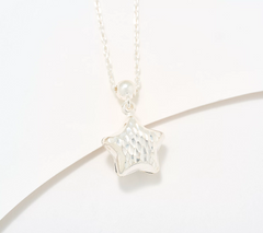 UltraFine 950 Silver Reversible Star Motif Necklace