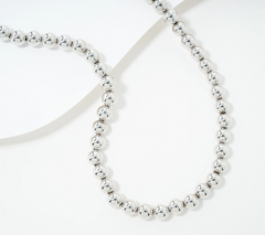David Markstein Silver Bronze Satin 8mm Bead Magnetic Necklace
