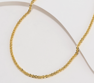 David Markstein Yellow Bronze Etruscan Weave Magnetic 20" Necklace