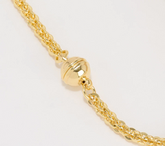 David Markstein Yellow Bronze Etruscan Weave Magnetic 20" Necklace