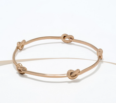 David Markstein Mocha Bronze Dimensional Love Knot Slip on Bangle Avg