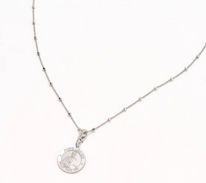 David Markstein Sterling Silver Pope Leo the 14th Pendant w/ 20" Chain