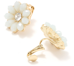 Joan Rivers Goldtone Flower Button Clip-On Earring