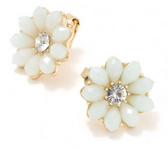 Joan Rivers Goldtone Flower Button Clip-On Earring
