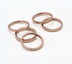 David Markstein Mocha Bronze Premiere Set of 5 Stacking Rings Size 5