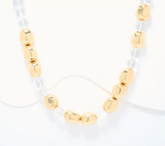 Susan Graver Chunky Nuggets Goldtone Necklace