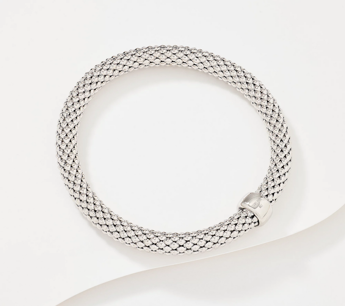 David Markstein Premiere White Bronze Comfort Stretch Bracelet Small