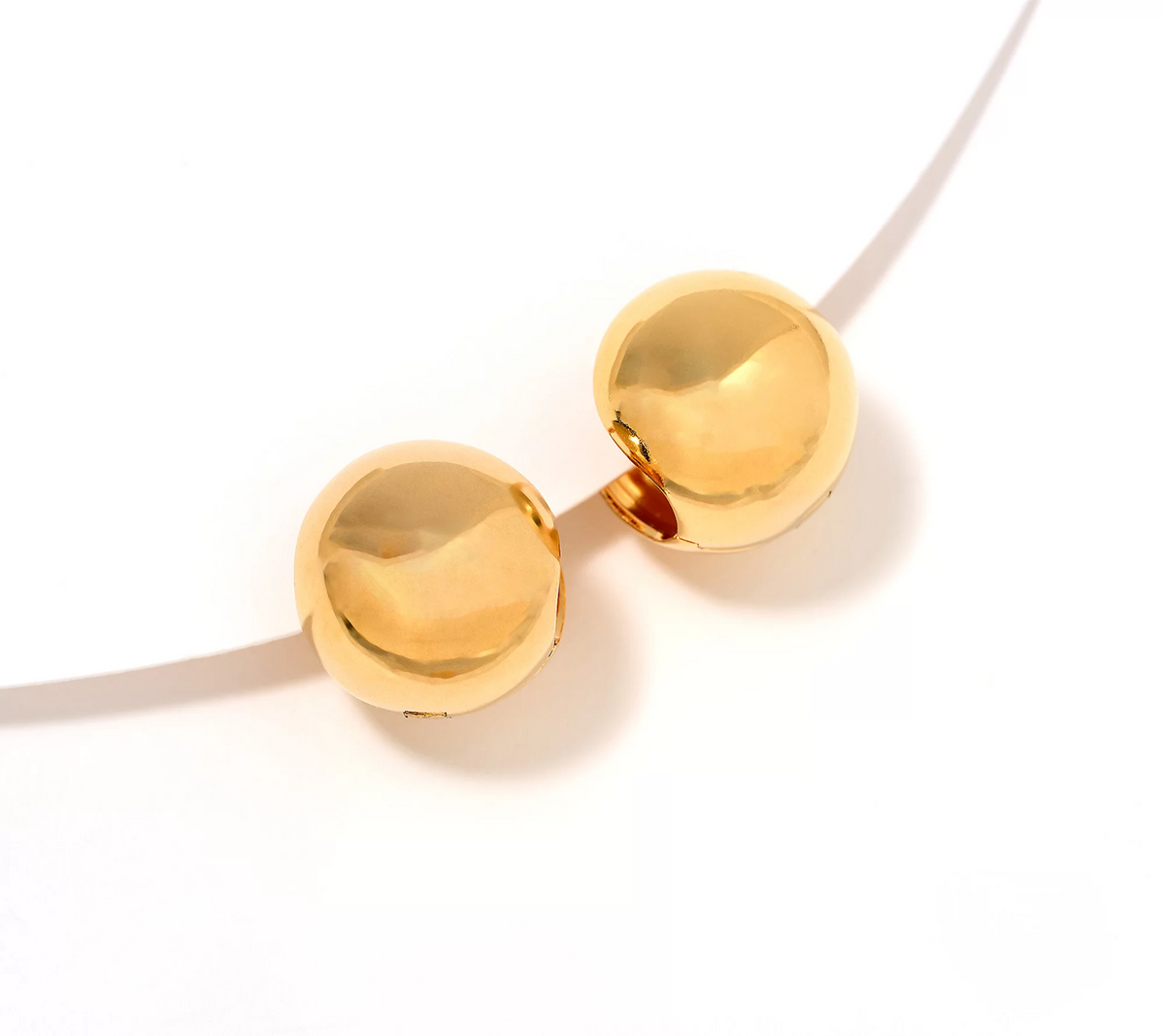 David Markstein Yellow Bronze Bold Debut Huggie Earrings