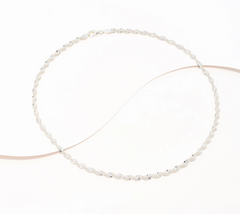 David Markstein White Sterling Silver Debut Twisted Herringbone Necklace, 18"