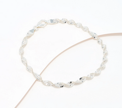 David Markstein White Sterling Silver Debut Twisted Herringbone Bracelet Small