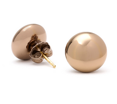 David Markstein Mocha Tone Bronze Nuovo Bead Stud Earrings