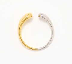 David Markstein Sterling Silver Two Tone Yellow/Silver Terri Conn Ring Size 9