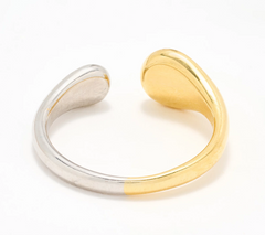 David Markstein Sterling Silver Two Tone Yellow/Silver Terri Conn Ring Size 9