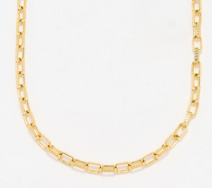 David Markstein Mocha Bronze Premiere Luxe Paper Clip Necklace, 18"