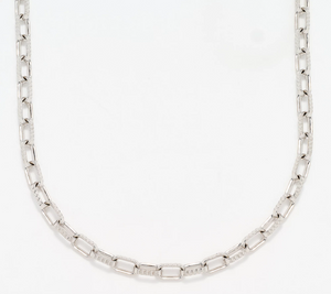 David Markstein White Bronze Premiere Luxe Paper Clip Necklace, 20"