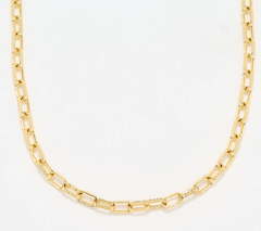 David Markstein White Bronze Premiere Luxe Paper Clip Necklace, 20"