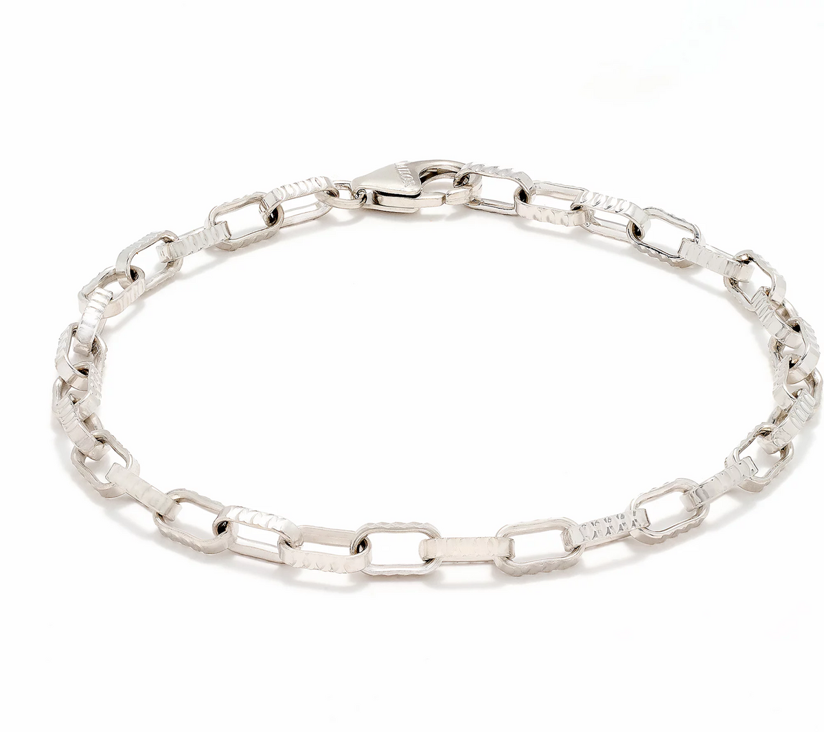 David Markstein Silver Bronze Premiere Luxe Paper Clip Bracelet Avg