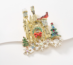 Kirks Folly Gold Tone Fairyland Winter Palace Foldover Magnetic Pendant