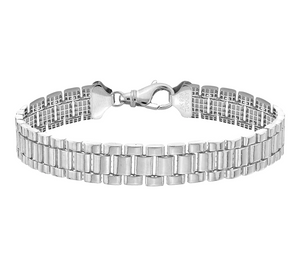 Silver Style Silver Tone Chain Link Bracelet Avg