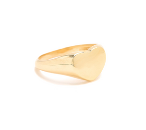 Silver Style Gold Clad Heart Icon Ring Size 8