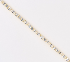 Diamonique Classics Gold Clad Sterling Silver Fancy Cut Tennis Bracelet Avg