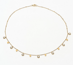 Steel by Diamonique Gold Tone Station Necklace