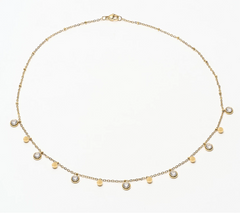 Steel by Diamonique Gold Tone Station Necklace