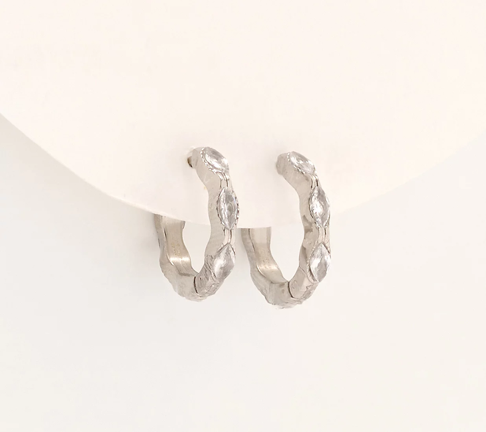 Steel by Diamonique Hoop Earring