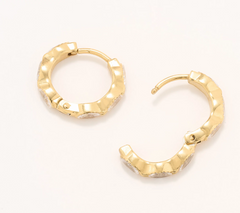 Steel by Diamonique Gold Tone Hoop Earring