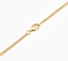 Diamonique 14K Gold SS Plated Initial "M" Two-Row Layered  Necklace