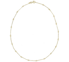 Veronese 18K Gold Clad 16" Diamond Cut Bead Necklace