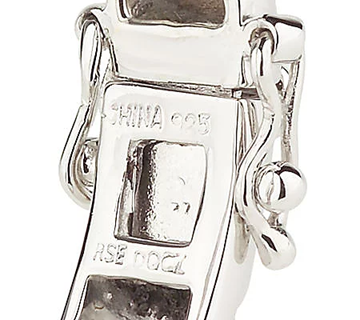 Epiphany Platinum Clad Diamonique Pave' Bangle 6-3/4