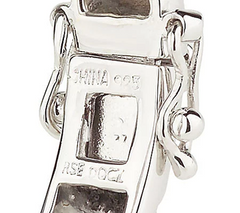 Epiphany Platinum Clad Diamonique Pave' Bangle 6-3/4