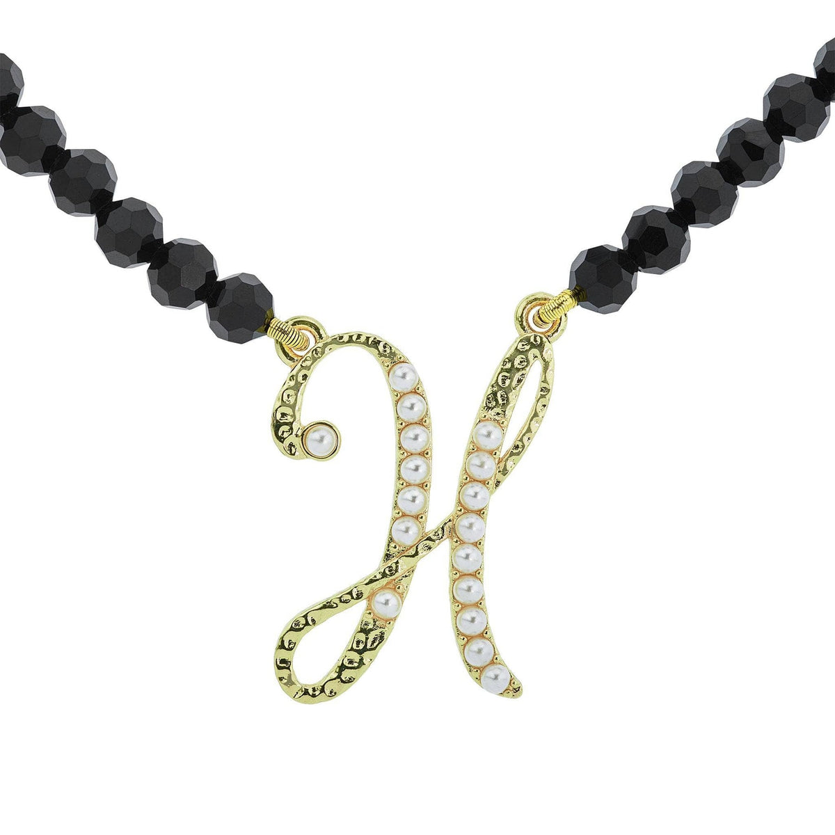 Collar con inicial "H" de cuentas "The A to Z Sparkle" de Heidi Daus
