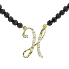 Collar con inicial "H" de cuentas "The A to Z Sparkle" de Heidi Daus