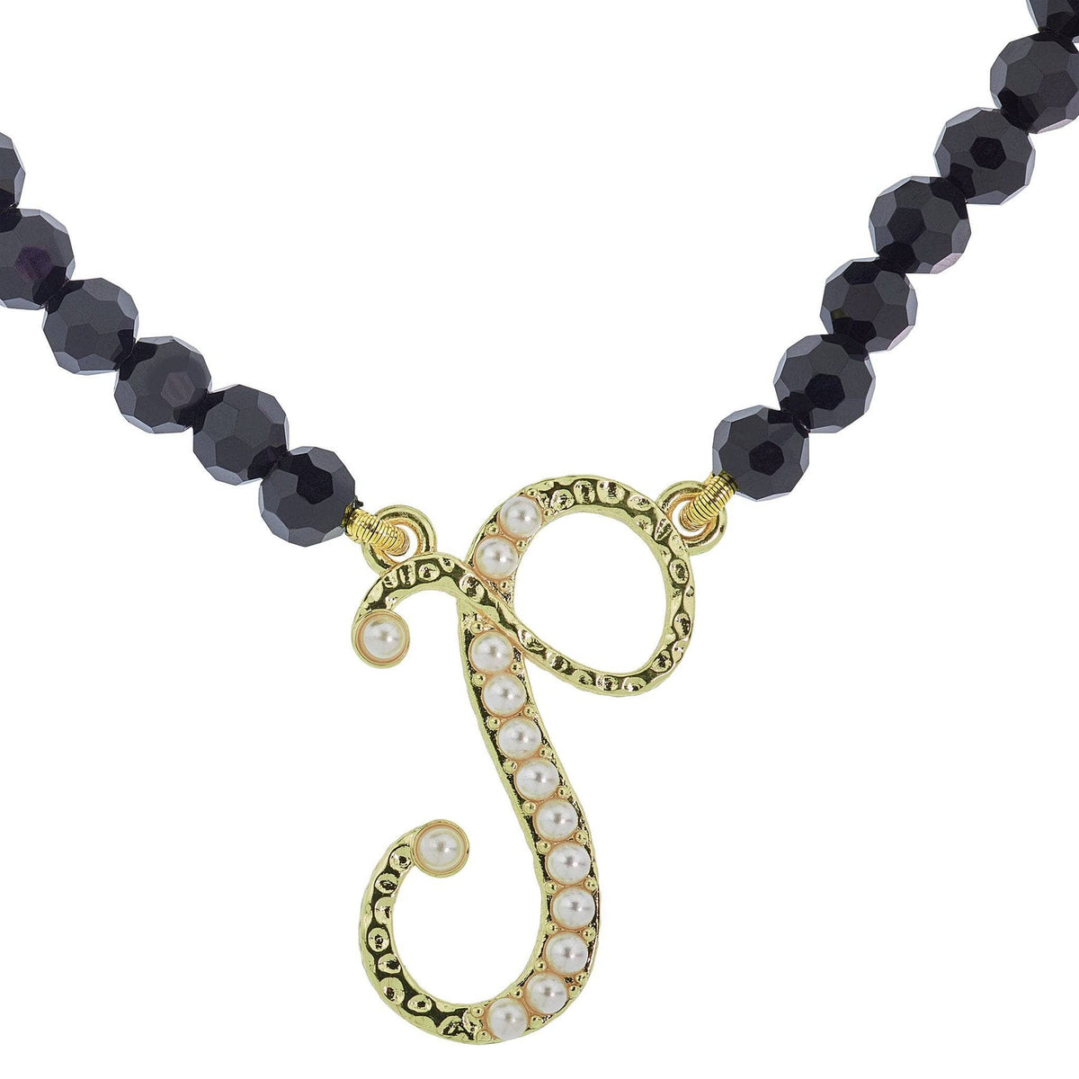 Collar con inicial "S" de cuentas "The A to Z Sparkle" de Heidi Daus