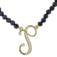Collar con inicial "S" de cuentas "The A to Z Sparkle" de Heidi Daus
