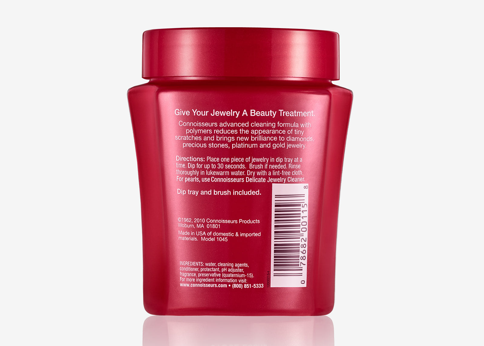 Connoisseurs Fine Jewelry Cleaner Iconic Red Jar 8 fl oz | For Gold Diamond Precious Stones