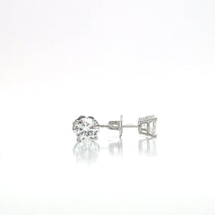 14KW Lab Grown Diamond 4 Prong Basket Stud 1.00cttw HI/VS  Earrings Non Cert by Lannyte