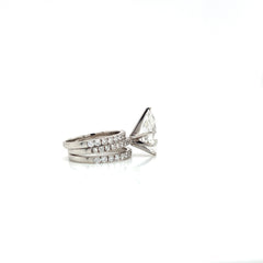 14KW Lab-Grown Diamond Pear Ring â€“ 5.50CTTW, F/VS1, IGI Certified (Set of 3)